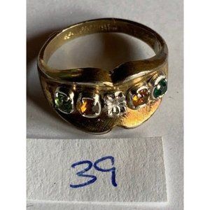 Ring Nice costume piece, gold plated, size 7.5